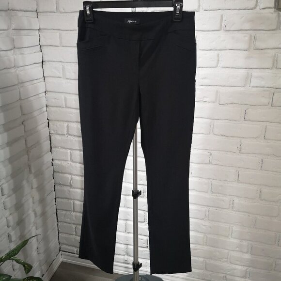 Reitmans Ladies Size 4 Petite Black Pull On Style Straight Fit Pant - Picture 1 of 13